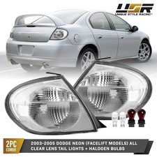 All Clear Tail Lights Left Right Pair For 2003-2005 Dodge Neon All Clear Tail Lights Left Right Pair For 2003-2005 Dodge Neon