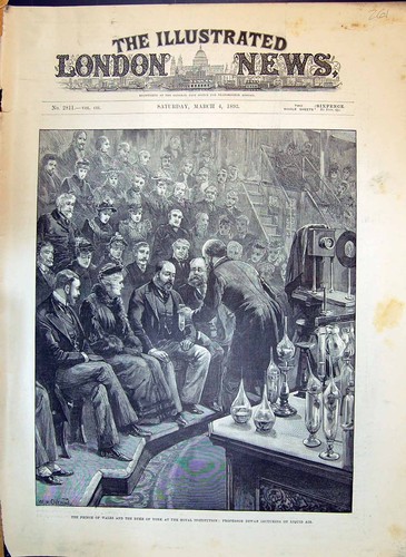 Old 1893 Prince Wales Duke York Royal Institution Professor Dewar Liq Victorian