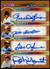 2025 Leaf Vivid Rollie Fingers Gantner Oglivie Robin Yount Auto Orange #/1 F3
