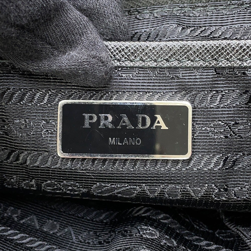 PRADA Heart Pattern Backpack Nylon Black/Red 1BZ0… - image 15