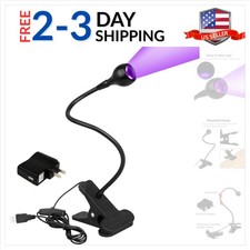 3W 395NM LED Black Light, Flexible Gooseneck UV Blacklight for Satin Detectio...