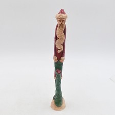 Jim Shore Old World Pencil Santa 9.6" Resin Figurine Sack of Apples Vintage 1990