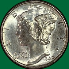 1940 Mercury Dime Brilliant Uncirculated Bu Coin 49118