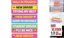 5Pcs Pink Beginner Magnetic Car Stickers, Beginner Magnet Supplies 5pcs-pink