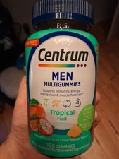 Centrum Men's Multivitamin Gummies, Tropical Fruit 100 Count 1 each Gelatin free