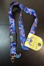 New Disney Lilo  Stitch Blue Lanyard with Stitch Charm