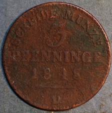 1848 German States PRUSSIA 3 Pfennig KM# 453