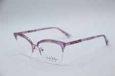 NEW NICOLE MILLER MALLORCA C02 CLEAR PURPLE AUTHENTIC EYEGLASSES 51-18