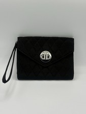 VERA BRADLEY Black Wristlet/Wallet WITH A TURN LOCK EUC 1378