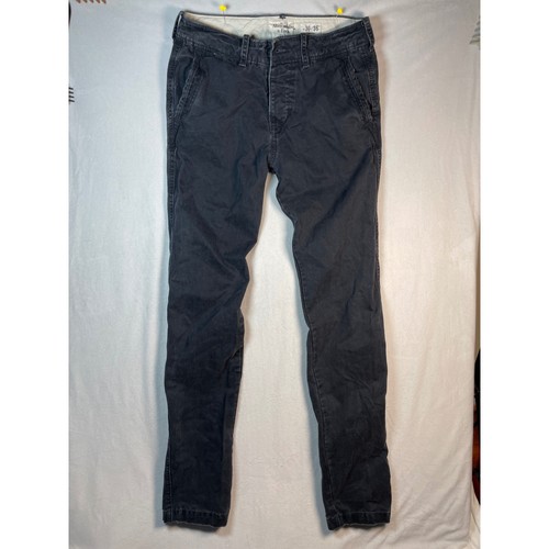 vintage Y2K abercrombie & fitch mens distressed blue chinos 30/36 preppy