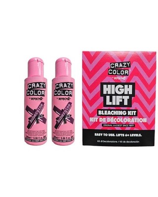 Crazy Color Semi-Permanent Conditioning Haarfarbe - 2x Aubergine & Bleaching Kit 