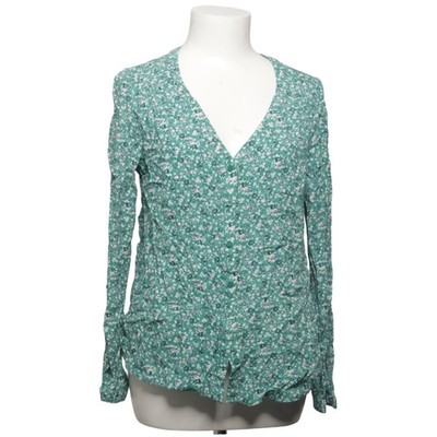 Ba&sh, Bluse, Größe: M, Grün/Weiß/Blau, Viskose, Blumen, Damen #Cwq