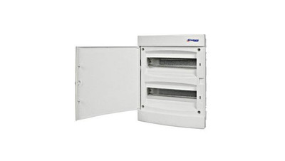  Obudowa podtynkowa z tworzywa 2x12 IP40 drzwi białe N+PE Schrack Technik Polska