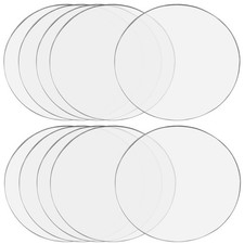 10 Packs Clear Circle Acrylic Sheets 5 Inch Transparent Plexiglass Panels