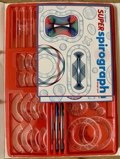 VERY GOOD Super Spirograph Design Set 50th Anniversary Edition w/ 75 Pieces