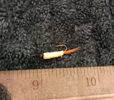 One Dozen Buckskin Nymph fly size 14 trout fly fishing