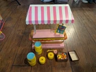Barbie Hot Dog Stand 1987 Vintage Playset, ALL ITEMS, no box