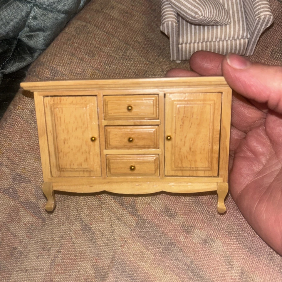 Juego de 7 piezas de madera para casa de muñecas miniatura escala 1:12 Foto 4 de 4