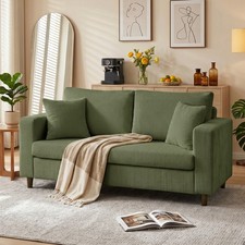 HOMCOM 2-Sitzer-Sofa, 170 cm, bequemes Cordsofa mit breiter tiefer Sitzfläche