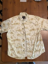 Vintage Woolrich All Over Print Flying Ducks Shirt Measures L Outdoors
