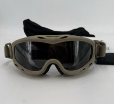 Wiley X Apel Spear Goggles/Ballistic Safety Tan/Gray Carrying Case Spare Lens