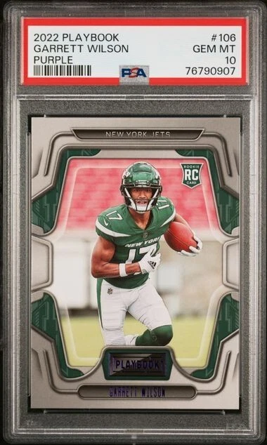 Garrett Wilson Panini Playbook #106 Purple