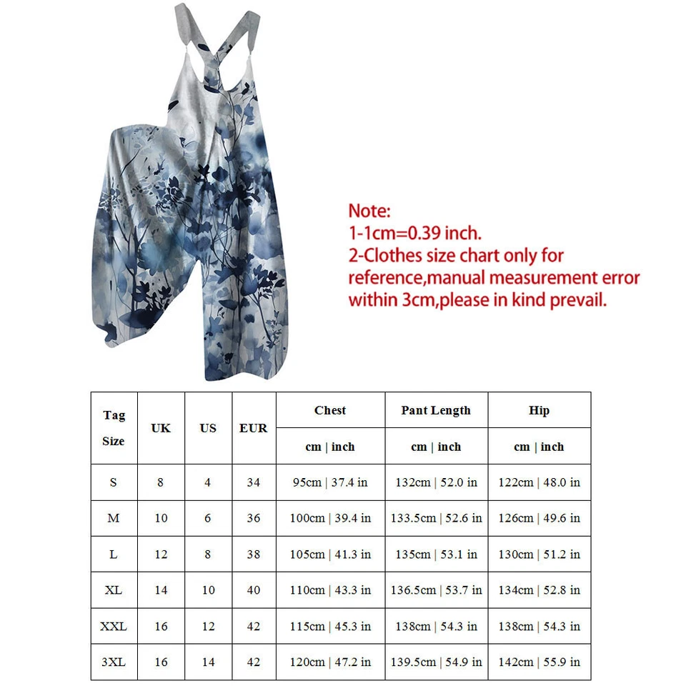 Damen-Overalls Mit Weitem Bein Lockere Ärmellose Overalls Retro-Strampler- , - Bild 2 von 4