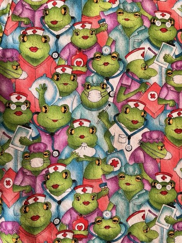 Barco Scrub Top V Neck Frog Nurse 2 Front Pockets XS Medical Uniform Cute! - Picture 5 of 9
