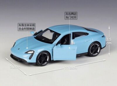 Welly 1:36 Porsche Taycan Turbo S Diecast Metal Model Pullback Car
