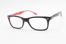 NEW RAY-BAN RB 5228 2479 BLACK RED WHITE AUTHENTIC EYEGLASSES 50-17
