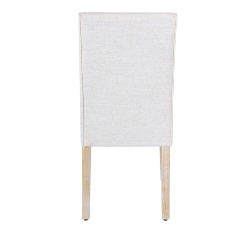 Scalloped Detail Dining Chair|Upholstered Parsons Dining Chairs |Decorative H... - Picture 4 of 7