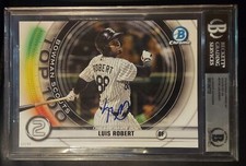 Luis Robert 2020 Bowman Scouts Top 100 5x7 /49 White Sox Auto BGS RARE signed 🔥