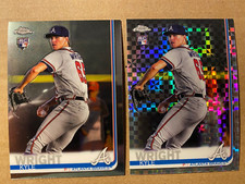 KYLE WRIGHT RC (2)  2019 Topps Chrome base & X-FRACTOR #120  ATLANTA BRAVES