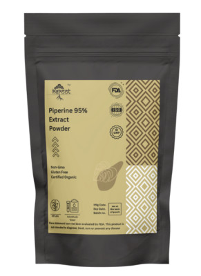Heroot Piperine 95% Extract Powder | Black Pepper Derived Ingredient