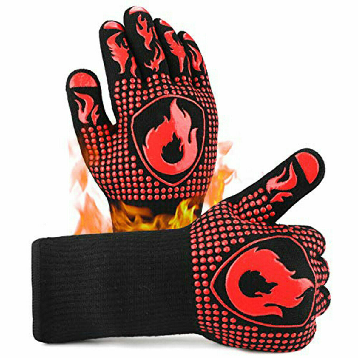 GUANTO BBQ DA FORNO CUCINA PER BARBECUE IGNIFUGO RESISTENTE CALORE FINO A...