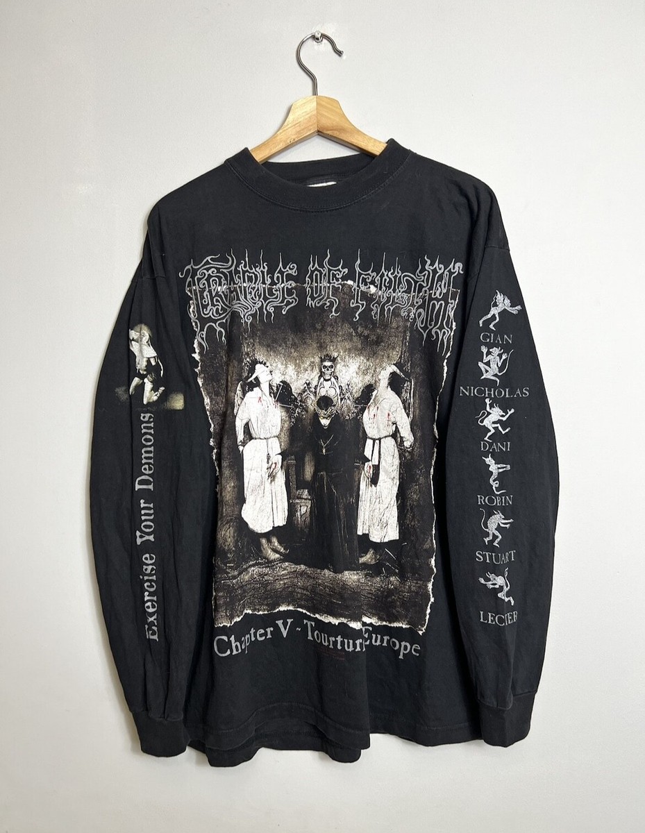 Vintage 1998 Cradle of Filth Torturing Europ 90s Band Tshirt Vintage 1998 Cradle of Filth Torturing Europ 90s Band Tshirt