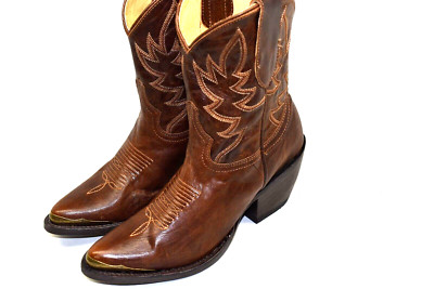 IDYLLWIND Women IDL001-2 WHEELS Round Toe Brown Western Booties 7 B