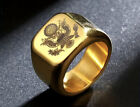 Us Potus American Eagle Insignia Crest Stainless Steel Ring Men's Fashion Ring