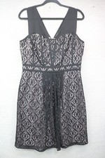 Adrianna Papell Black Lace Dress-Size 14