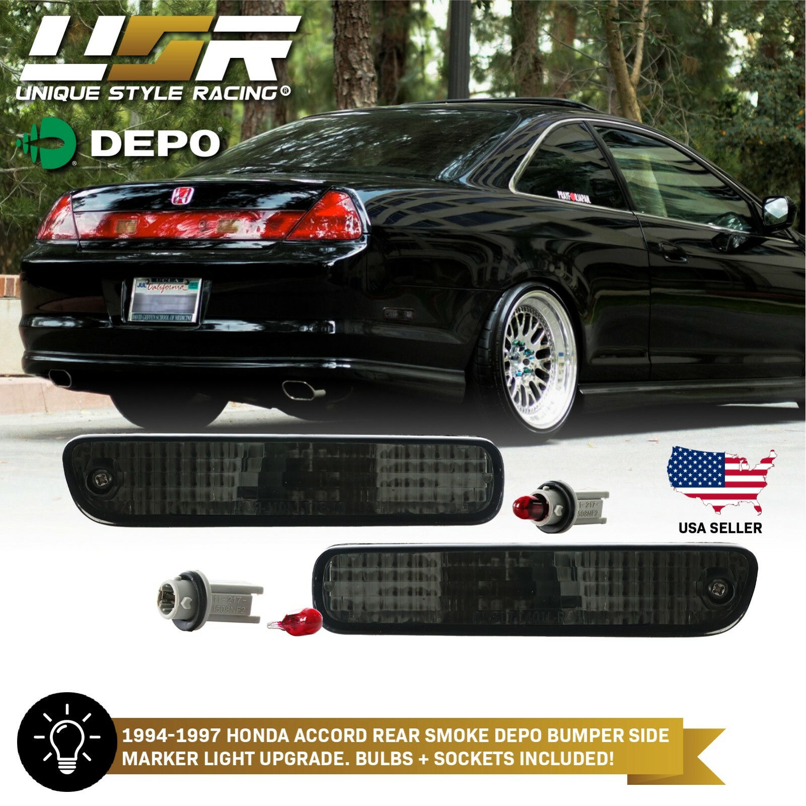 For 98-02 Honda Accord 2d Rear / 97-01 Prelude
