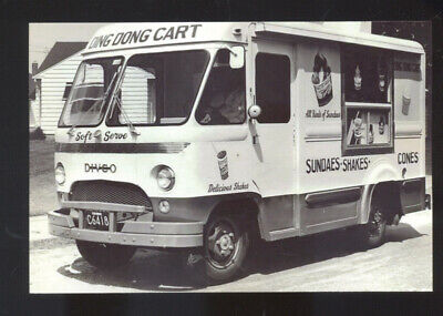 Ding Dong Cart Dairy Ice Cream Man Divco Truck Advertising Postcard Copy Ebay