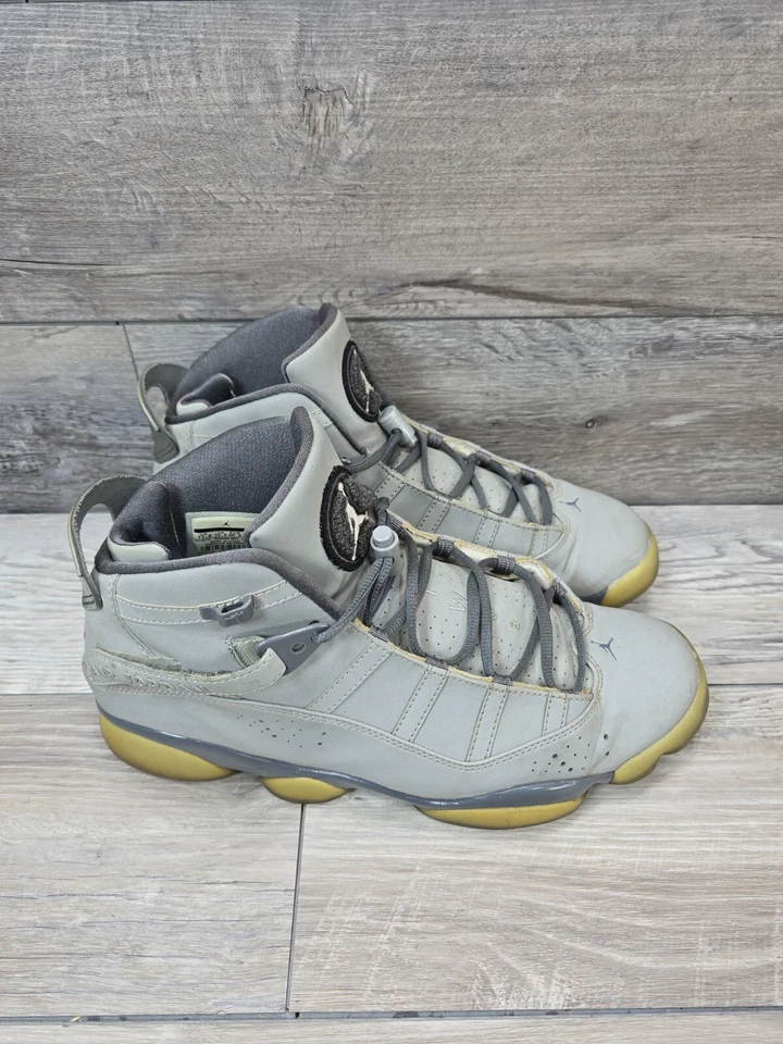 Nike Air Jordan 6 Rings Mens Size 11.5 Gray Athletic Shoes Sneakers 322992-001 - Image 2 of 4