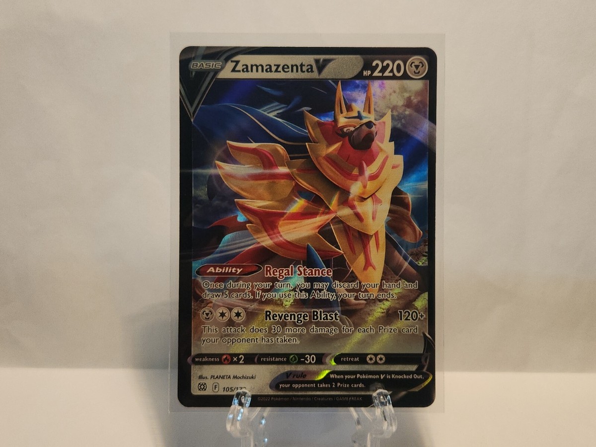 Pokémon TCG Zamazenta V Brilliant Stars 105/172 Holo Ultra Rare | eBay