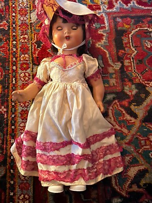 Antique 1940s Vintage Doll Composition Ceramic Head Child Girl Original  Clothes UK - Main Image