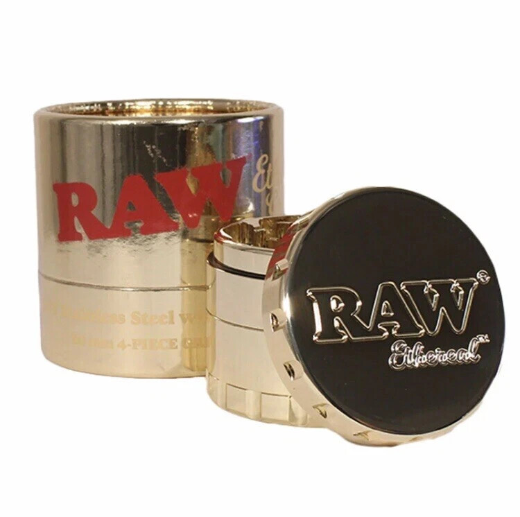 RAW Ethereal 60mm 4-Piece Grinder Stainless Steal Gold Plating LIMITED EDITION