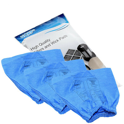 3-Pack HQRP Cloth Filter for Vacmaster Wet/Dry Vac (1.5/3.2 Gallon) VRC2 VRC21