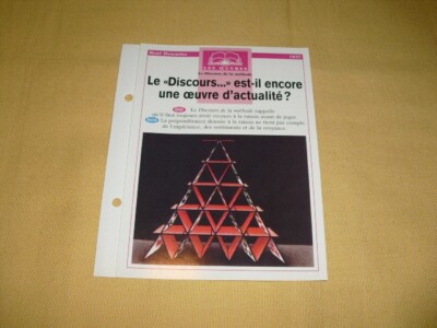 ''PHILO SHEET ''''Is the ''''Speech...'''' still a topical work?'' Descartes.