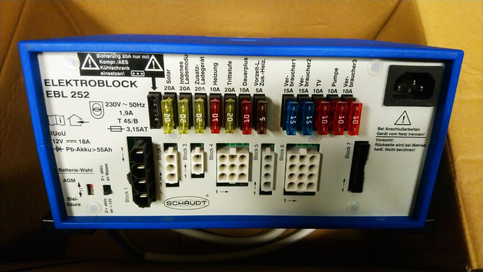 Schaudt EBL 252 Elektroblock Umformer 230V/12V EBL252 Power