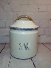 Housewares International Mr.Food Test Kitchen Share Canister Blue Harbor *Chip*