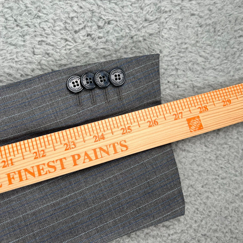 NWT VERSACE COLLECTION Gray Pinstripe 2 Button Wool Suit 40L (EU 50) - Picture 19 of 24